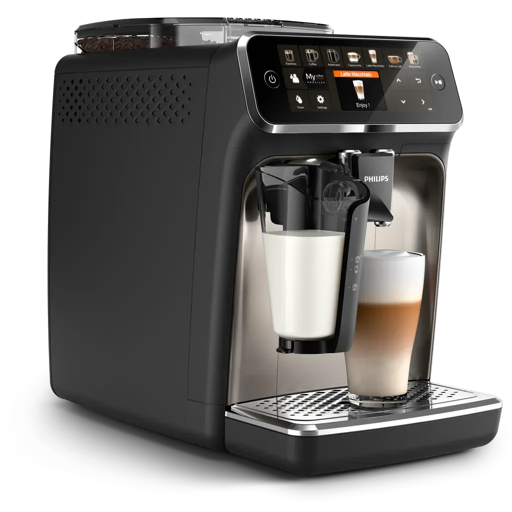 Série 5400 Expresso broyeur Philips - machine à café 12 boissons, gris LatteGoEP5447/90