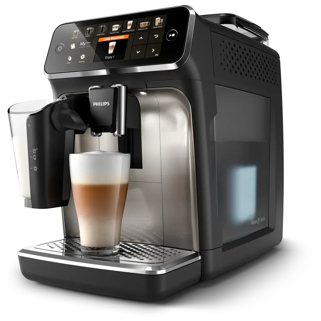 Série 5400 Expresso broyeur Philips - machine à café 12 boissons, gris LatteGoEP5447/90