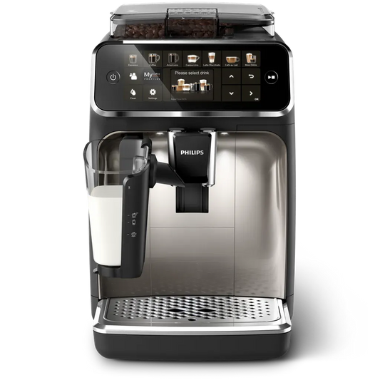 Série 5400 Expresso broyeur Philips - machine à café 12 boissons, gris LatteGoEP5447/90